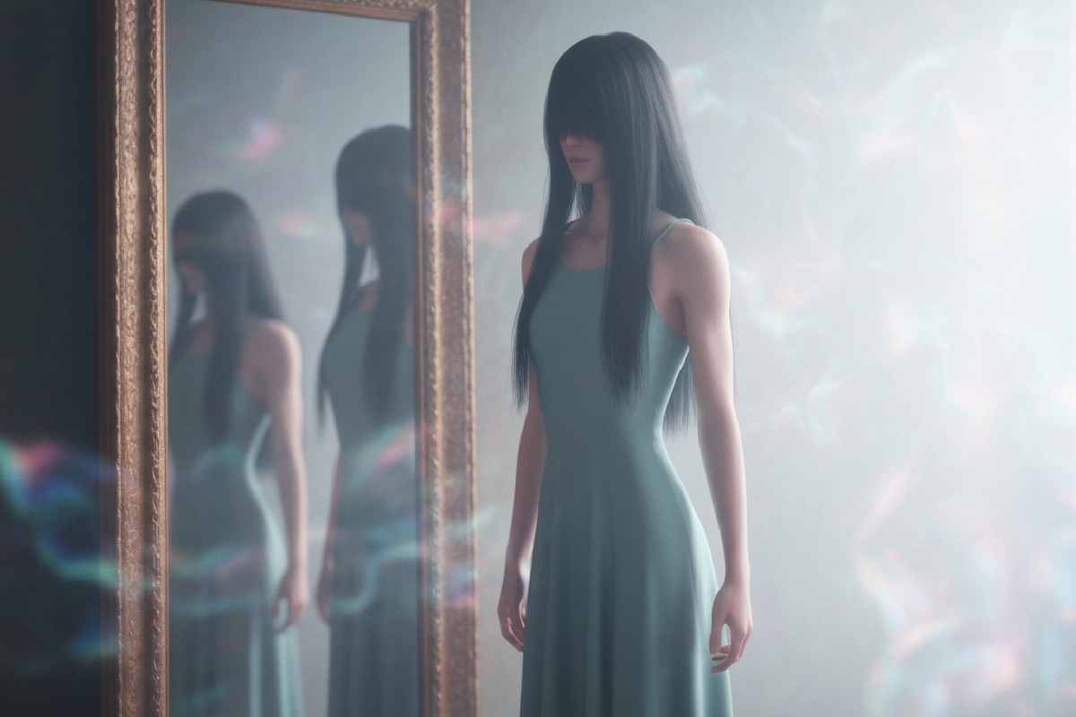 Stunning Hidden Face Blurry Aesthetic Mirror Selfie Ideas
