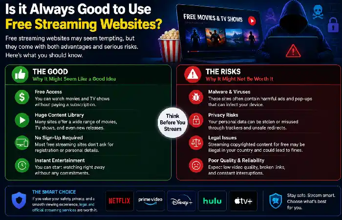 is it always good to use free streaming websites