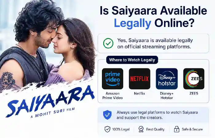 is saiyaara available legally online