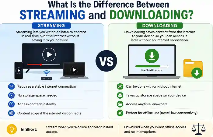 streaming and downloading