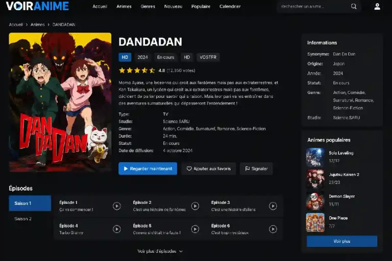 VoirAnime.com Dandadan: What to Know About the Anime, Streaming Options, Safety, and Legal Alternatives