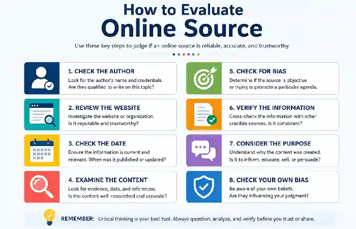 how to evaluate online source