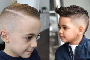 Degradado Elegante Cortes De Pelo Para Niños