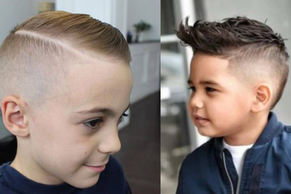 Degradado Elegante Cortes De Pelo Para Niños